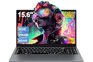RUZAVA Pc Portatile 15.6 Pollici Celeron N5095 upto 2.9GHz Win11 Pro 8GB 256GB SSD Espansione1TB 5G WiFi Laptop 1920 * 1080 FHD BT4.2 USB HDMl Notebook con Tastiera Italiana Membrana e Mouse-Grigio Portatili