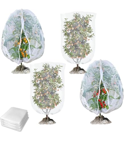 2 Stück Pflanzenschutznetz Mit Reißverschluss – 100x150 Cm, Schützt Vor Vögeln & Insekten, Für Garten & Gewächshaus