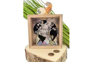 MC-TREND MC Trend Tirelire de voyage Travel The World, tour du monde, voyage de rêve, tirelire de voyage, idée cadeau.