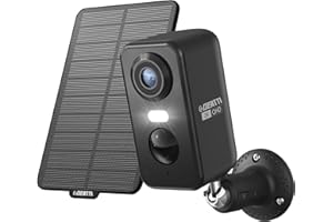 DEATTI 2K Camera Surveillance WiFi Exterieure sans Fil Solaire, Camera Surveillance sur Batteries, AI Detection Mouvement, Vision Nocturne Couleur, Audio Bidirectionnel, SD/Cloud/IP66