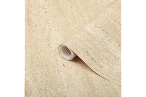 d-c-fix papier adhésif pour meuble effet pierre Fontana beige - film autocollant décoratif rouleau vinyle - pour cuisine, porte, table - décoration revêtement peint stickers collant - 45 cm x 2 m