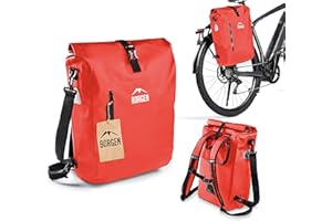 Borgen 3in1 Bike Bag - Additional Shoulder Strap and Laptop Bag - Can be Used as a Pannier Bag, Roll Top Backpack and Bike Backpack