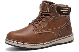 AX BOXING Scarpe Uomo Invernali Caldo Pelliccia Fodera Scarponcino Invernale Stivali Moda Stivaletti Taglia 41-46 EU