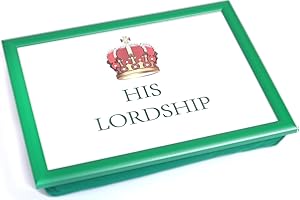 OPTIMAL PRODUCTS Lap Tray Serving Bean Bag TV Bed Soft Cushion Padded His Lordship & Her Ladyship (HIS Lordship)