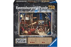 Ravensburger - Escape Puzzle - Observatoire astronomique - pour Adultes et Enfants dès 12 Ans - 759 pièces, 1 Guide de Jeu, 1 enveloppe Solution - Inspiré des Jeux d'évasion - 19956