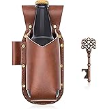 iPihsius Bier Holster, für Herren Vintage Leder, inklusive Flaschenöffner Geschenk für Herren, Freisprechen auf Partys, Grill