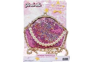 Girabrilla Bag, Borsetta a forma di Borsellino, con Paillettes e Tracolla