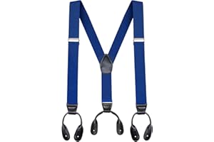 Buyless Fashion Tirantes hombre con sinfín 122 cm correas ajustables 3.18 cm - En Y