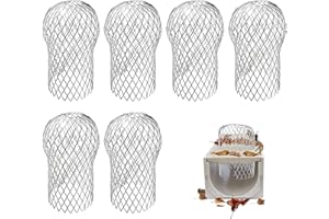 DOUKESH Crapaudine de Gouttière en Aluminium,Filtre Gouttiere,Filtre de Gouttière,Filtre Anti Feuille,Crapaudines Pour Gouttière,Protections De Gouttière pour Maison,Avant-toit,Fossé,Égou,15×9CM 6PC