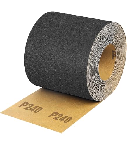 Papier Abrasif Grains 80 à 600 TOPZEA Lot De 5 Rouleaux De Papier Abrasif Grain 150, 240 Rouleau Papier Abrasif