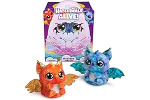 HATCHIMALS Alive, Uovo Mystery Hatch Draggle, Peluche Interattivo a Sorpresa con Effetti Speciali, Nebbia, Luci, 100 Reazioni e Suoni, Giocattoli per Bambini e Bambine, 5+ Anni - Modelli Variabili