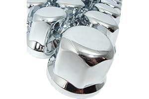 Promo Link 20 x coprimozzo in pelliccia antigraffio universale per camion, 33 mm, cromata, larghezza chiave