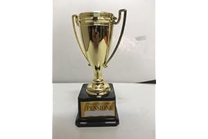 DOR IMPORT S.R.L. Trofeo in plastica h 24 cm, Gadget Idea Regalo,Coppa Per la festa (Pensione)