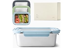 KIVY Große Edelstahl Brotdose mit Sichtfenster [1800ml] - Auslaufsichere Butterbrotdose - Brotdose Edelstahl - Lunchbox Erwachsene - Lunchbox Edelstahl - Brotdose Erwachsene - Brotdose Metall