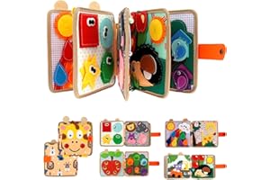SUPPUIMNT Zabawka Busy Board z miękkiego filcu, książeczka z filcu 3D Montessori dla niemowląt z miękkiego materiału, motoryka mała, umiejętności życiowe, zabawka edukacyjna dla dzieci od 1, 2, 3 lat, rozwój