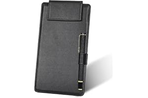 GORESE Portablocco A6 lavagna da scrittura in pelle A6 clipboard cartella appunti menu con clip magnetica e penna clip per ristorante bar caffetteria day card shop reception