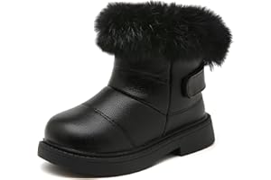 Meik Mangni Stivali da Neve Carino Bambine e Ragazze Stivaletti Invernali Scarpe Comode Morbide Fodera Calda Scarponi da Sci all'aperto, Taglia 21-30 EU