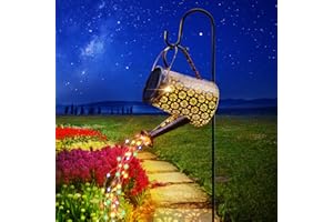 FOMYHEARD Lanterna Solare Giardino, Lanterne Solari da Esterno Metallo IP65 Impermeabili LED Luce Retro per Esterni Patio Giardino Balcone Festa Decorazione Terrazza (con supporto) colore luce