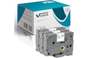 specmark Ruban TZe-231 12mm x 8m Satz x 3 St. Ruban noir sur blanc compatible avec toutes les imprimantes Brother PT P-touch AZe-231 EZe-231 TZ-231 TZ2-231