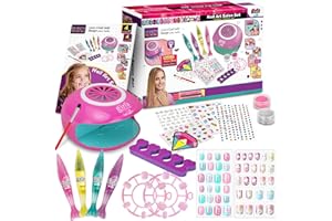 Dkinghome Girls Nail Art Kit Kids,Girls Toys Nail Polish Set Kids Girls Toys Age 6 7 8 9 10 11 12,Girls Nail Varnish Sets Kids Gifts for Girls,Girls Christmas Birthday Party Gifts