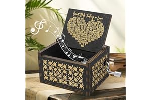 FFTANXS Cant Help Falling in Love Music box, for Wife Wooden Music Box,Falling in Love Hand crank Music Box,Gifts for Girlfriend on Her Birthday for Romantic Valentine or Mom Gifts,Boyfriend