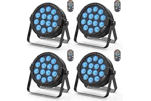 4PCS RGBW LED Par Licht, HOLDLAMP 84W Par Scheinwerfer mit Sound Aktivierung, DMX 4/8CH Bühnenlicht Strahler für Bar DJ Disco Geburtstag Party