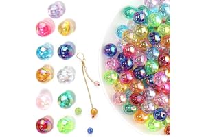 ChAusa 800 Pezzi Perline Acriliche Rotonde 8mm Colorate, Perle Sinfonie Con Buchi per Creazione di Gioielli, Braccialetti, Collane, Artigianato