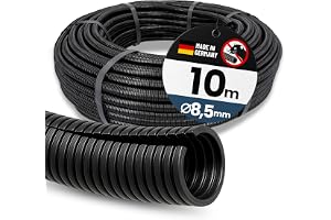 Kalitec 10m Flexrör NW 8,5 - Slitsad Korrugerad Slang och Kabelskydd