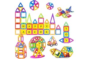 Jokooan Costruzioni Magnetiche Bambini 68 pcs, Giocattoli Magnetici Bambini Blocchi Magnetici STEM Montessori Giochi Educativi per Bambini