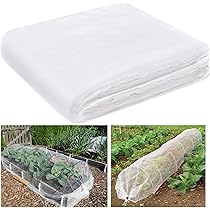 Rete di protezione per verdure, da giardino, in polietilene, a maglia fine, per uccelli, 11 x 15 m, per ortaggi, campo di fiori, frutta, 40 maglie