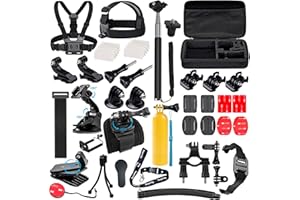 Suptig Kit de accesorios compatible con GoPro Hero 10 Hero 9 Hero 8 Hero 7/6/5/4/3/3+/2/1/Session y AKASO Dragon Campark Yi Xiaomi Action Camera Accesorios
