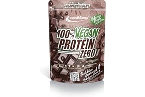 ‎IRONMAXX IronMaxx 100% Vegan Protein Zero - Creamy Chocolate 500g | Veganes Eiweißpulver ohne Zucker | Low Carb Protein Shake, High Protein, laktosefrei, geeignet für Muskelaufbau & Diät