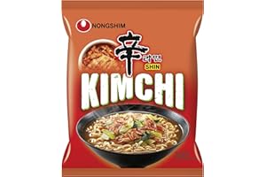 NONGSHIM - Sopa De Fideos Instantánea Kimchi, Paquete De 20 (20 X 120 GR)