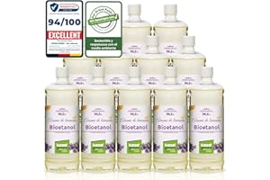 KieselGreen Bioetanol 12 x 1 litro con Fragancia para Chimenea de Etanol, Muchas Variedades – Bioalcohol como Fragancia de Ambiente – Estufas de Bioetanol, Biochimenea Etanol, Ethanol
