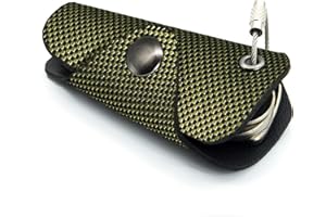 GUGGIARI® PU Leather Key Holder Keyring for Men and Women -Compact 6 Keys Smart Key Holder Wallet - Jingle-Free Key Organiser Keyring