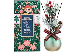 ‎AIRKEEP Airkeep Raumduft Balsam & Cedar, Christmas Reed Diffuser Set 150ml, Raumduft mit Stäbchen, Lufterfrischer Für Badezimmer, Wohnung, Heimdekoration