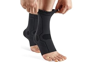 CAMBIVO Cavigliera Sportiva per Distorsione, Cavigliera Ortopedica, Fascia Elastica Caviglia con Graduata Compressione, Tutore Caviglia per Sport, Fascite Plantare, Tendinite di Achille e Artrite