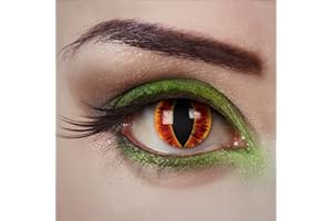 aricona Lentilles de contact rouges - Beastflare - 2 pièces – colorées - pour Halloween, cosplay, carnaval, fêtes à thème et soirées déguisées - sans correction