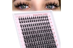 CORUSCATE Manga Cluster Lashes Fairy Wispy Individual Eyelashes Anime Lashes Individual Cluster Natural Lash Clusters Asian Style Manhua Eyelash Clusters 10-18 MM DIY Wet Look Lash Extension