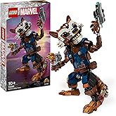 LEGO Marvel Rocket & Baby Groot, Guardians of the Galaxy Buildable Toy, Raccoon Action Figure for Kids, Boys and Girls, Posab