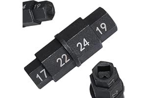 DPTOOL Sechskant-Achsenwerkzeug für Motorrad-Vorderachsrad, 3/8 Zoll 17 mm 19 mm 22 mm 24 mm Inbus-Spindel-Steckschlüssel-Schraubendreher