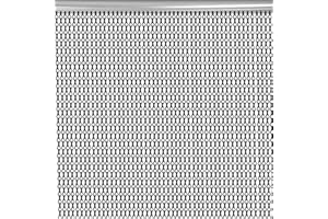 Shipenophy Metallvorhänge, Aluminiumoxidationsoberfläche, Schwarz, 214.5 cm x 210 cm, 2 Panels, für die Küche