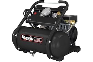 CEVIK PRO - CA-PRO50SILENC - Compresseur d’Air Silencieux - 59 dB - 50 L - 1.5HP - Max 8 Bar - 150 l/min - Sans Huile - Deux Sorties d’Air - Compact Portable - Compresseur Peinture Outils Pneumatiques