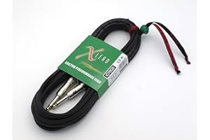 X-LEAD IC70GD055BK serie GOLD, cable de instrumentos profesional de calidad para guitarra/bajo/teclados - Jack to Jack - conectores INCO originales (5,5 m, negro) - MADE IN ITALY by INCO