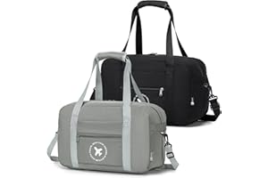 BAGROUPS 2X Ryanair Ręczny Bagaż 40X20X25 Bag W Kabinie Torba Do Ust Do Samolotu Składane Kieszenie Podróżne Wodoodporne Nylonowe Torba Sportowa Tydzień Bagażowy Obudowa Dla Mężczyzn Czarny Szary