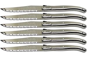 APARATOO Quttin Set 6 Cuchillos Chuleteros 11 cm. Mango INOX Modelo Frances