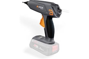 Steinel MobileGlue 3011 bezprzewodowy pistolet do klejenia, średnica 11 mm, pistolet do klejenia na gorąco, 2 poziomy temperatury, kompatybilny z akumulatorem Bosch PFA