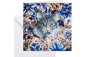 CRYSTAL ART CCK-A4 Katze Tiger, 18x18cm Kristallkunstkarte, Mehrfarbig, Einheitsgröße