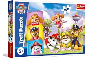 Trefl - Paw Patrol, Fearless Girls - 100-bitars pussel - Färgglatt pussel med sagofigurer, för barn från 5 år