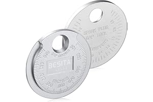BESITA ündkerzenspaltwerkzeug, Messen Sie den Stopfenspalt, Zündkerzenspaltmessgerät Messwerkzeug Draht Zündkerzenspaltmessgerät Werkzeugskala von 0,020 bis 0,100 Zoll. (Silber)